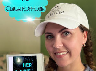 Books with Brittani holds her kobo eReader that shows the cover of Taylor Adams' book "Her Last Breath"