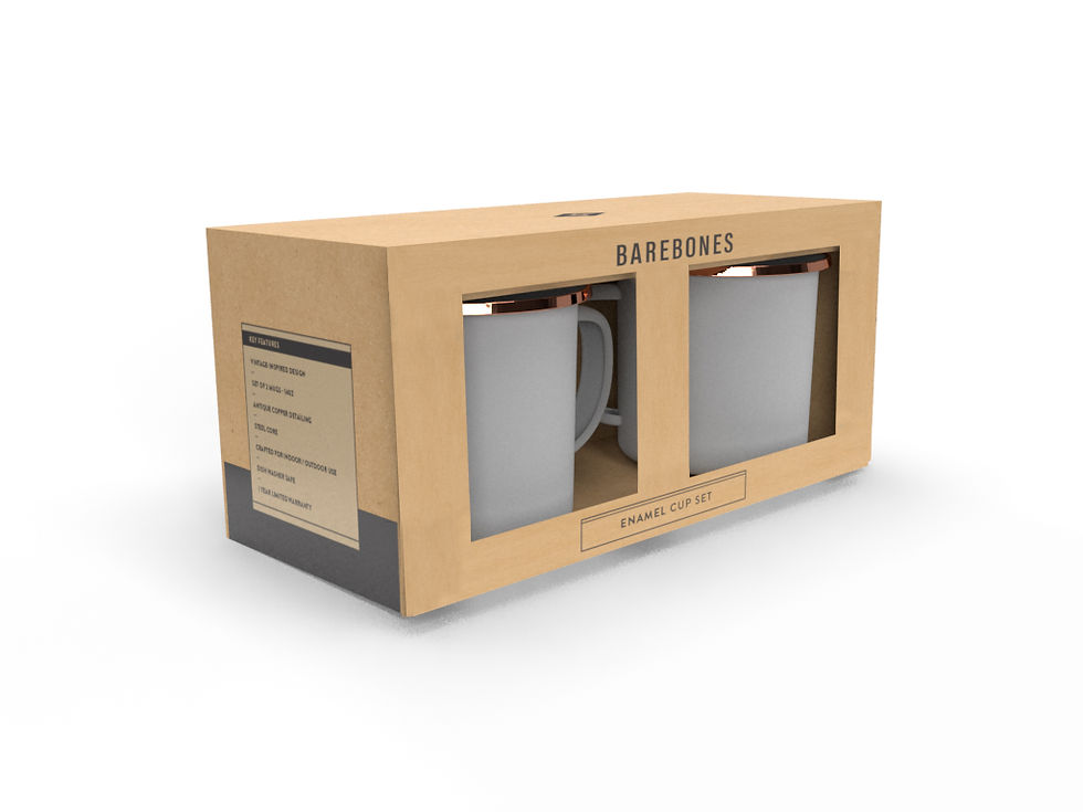 ภาพขนาดย่อ: Barebones Enamel Cup Slate Gray Set of 2