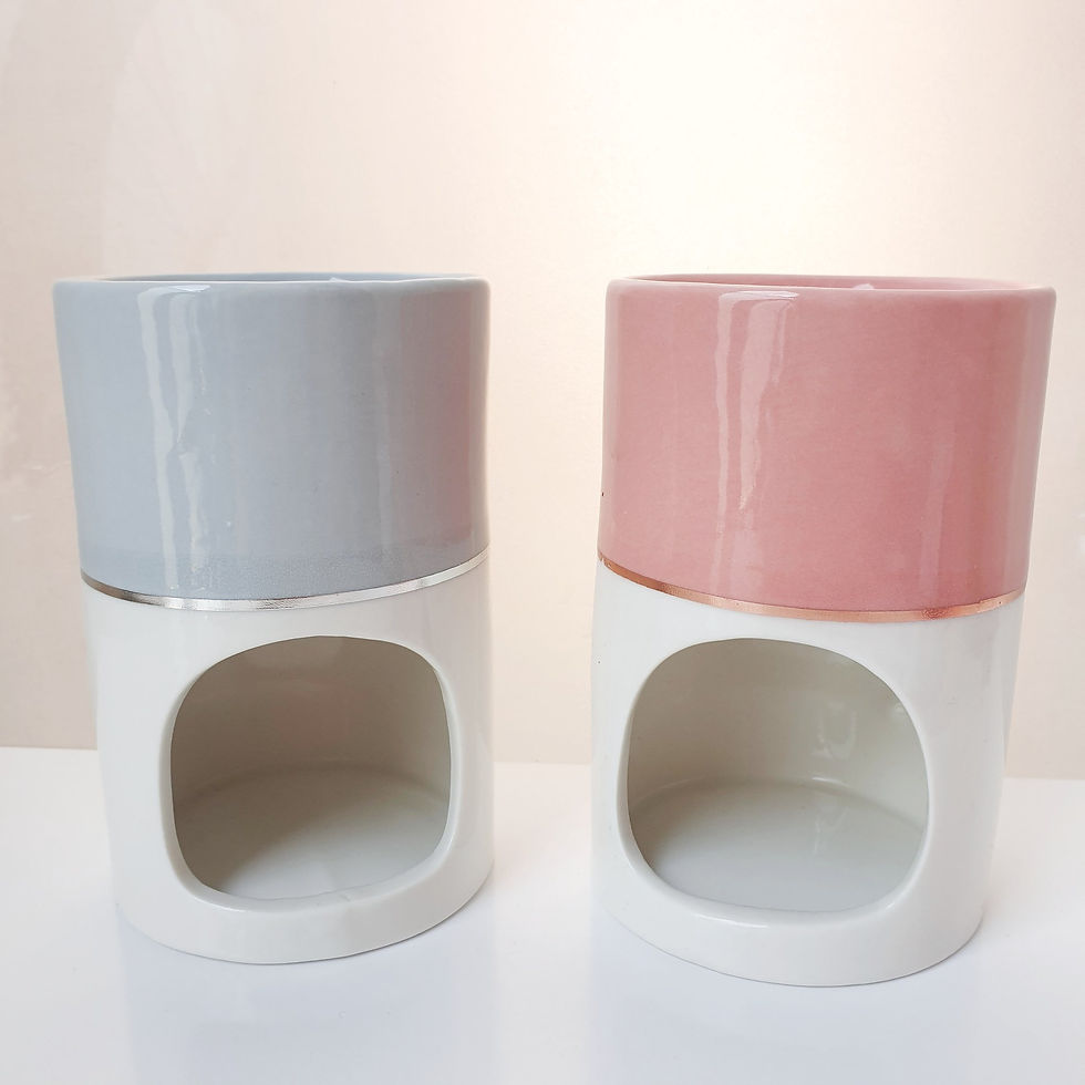 Two Tone Ceramic Wax Melter and Oil Burner