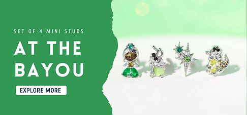 Set of Four Princess and the Frog Character Studs