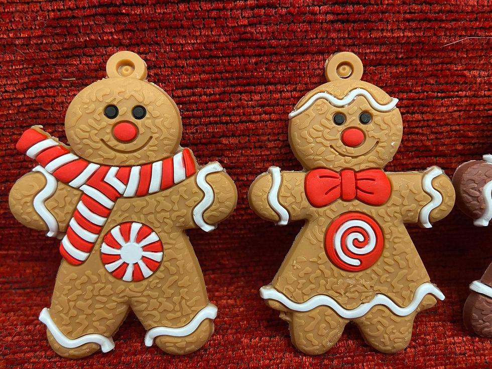 Thumbnail: Set of 4 Gingerbread Christmas Decorations