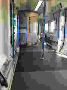 An empty train carriage