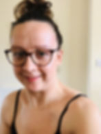 Carrie-Ann after a HIIT workout, looking sweaty and red-faced!