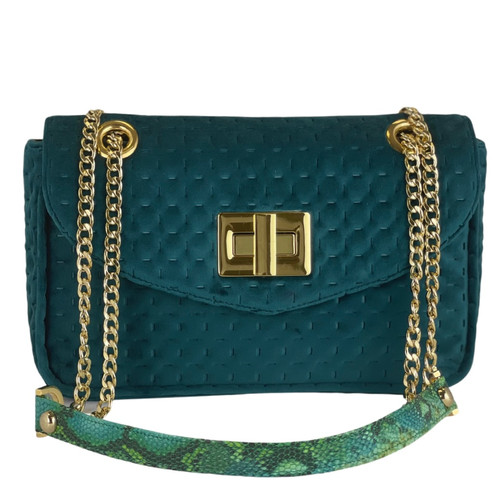 ★DE MERIEL★ Veneta Volume Bag_4Colors Starz Art Vegan Leather Retro Crystal Overnight Latch On Bag