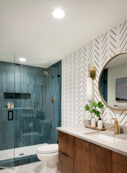 guest bathroom remodel Dallas TX modern clean design