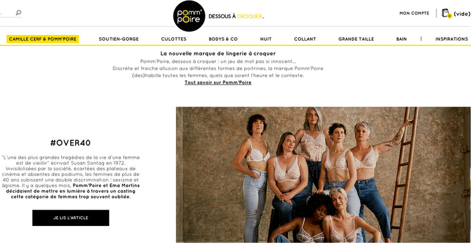 Shooting lingerie over40 pomp'poire et Ema Martins