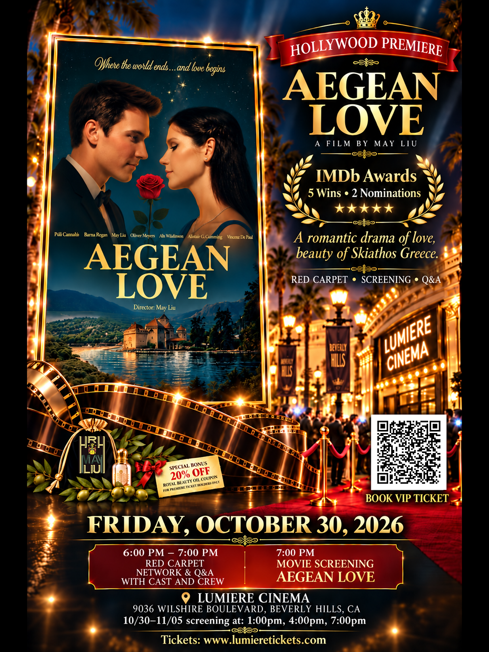 Invitation: Aegean Love Hollywood Premiere Oct 30