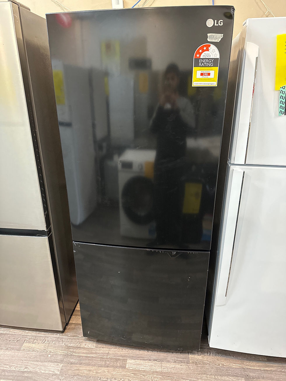 Factory 2nd LG 455L Bottom Mount Fridge MATTLE BLACK STEEL [2023Model