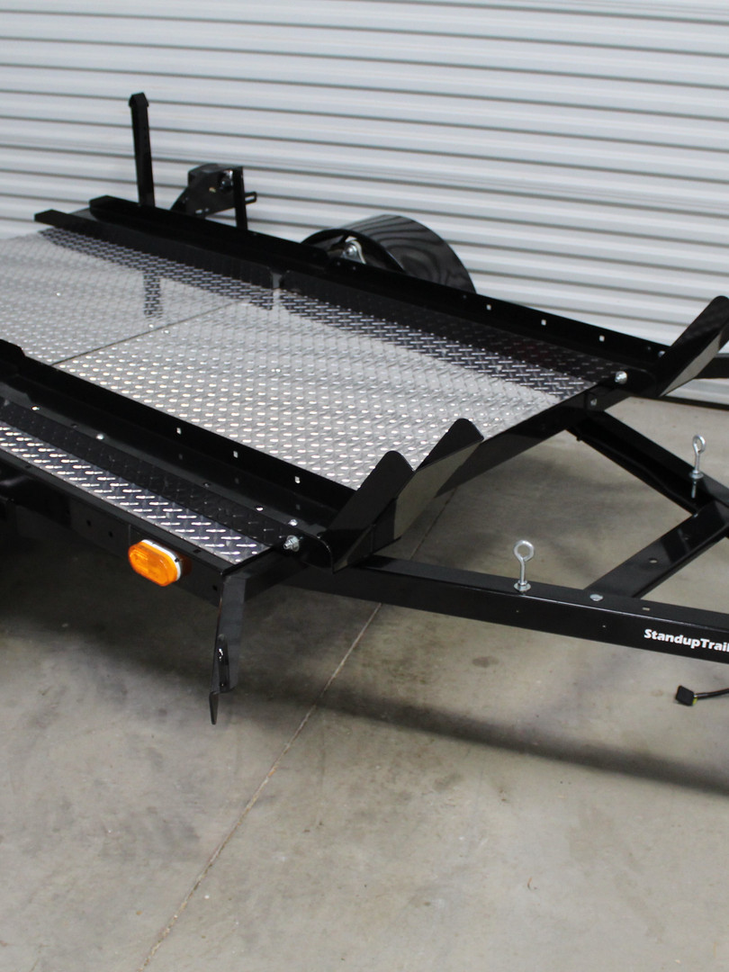 Deluxe Double Motorcycle Standup Trailer