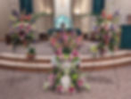 Mirroring Funeral Standing Spray Set (With Urn Ring and Seated Ring with Angel Statue)