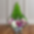 Flower Basket with Lemon Cypress Tree in Center