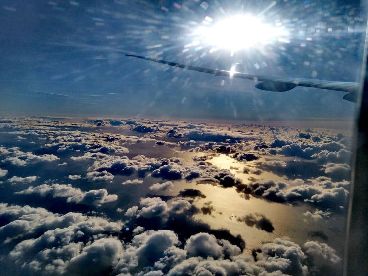 Vista aérea sobre el Canal de La Mancha.