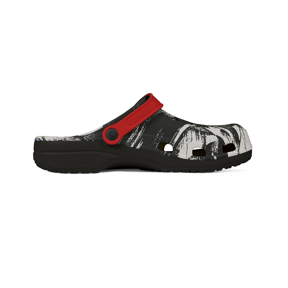 الصورة المصغرة: Splash of Red Abstract 01; EVA Foam Rubber Unisex Clogs