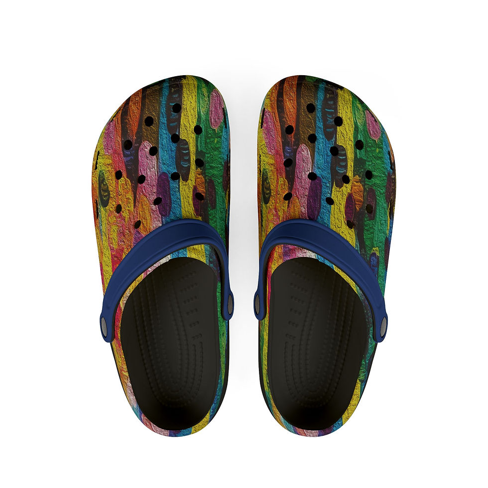 Миниатюра: Rainbow Abstract 01; EVA Foam Rubber Unisex Clogs