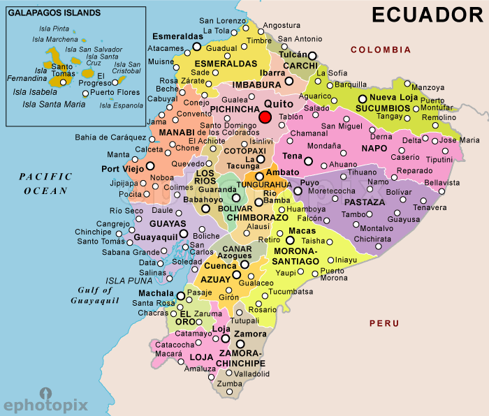 Ecuador_Map.- Hyerakk, CC BY-SA 4.0 <https://creativecommons.org/licenses/by-sa/4.0>, via 