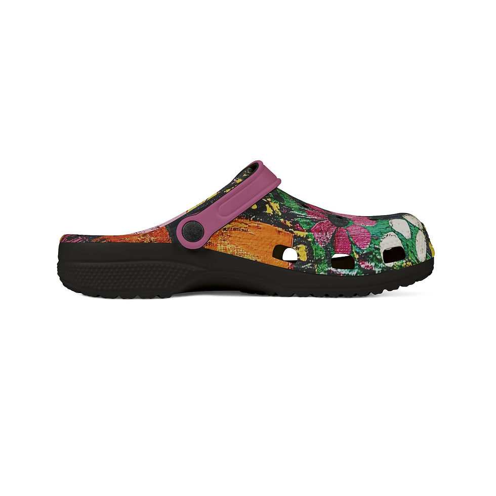 Miniaturbild: Floral 01; EVA Foam Rubber Unisex Clogs