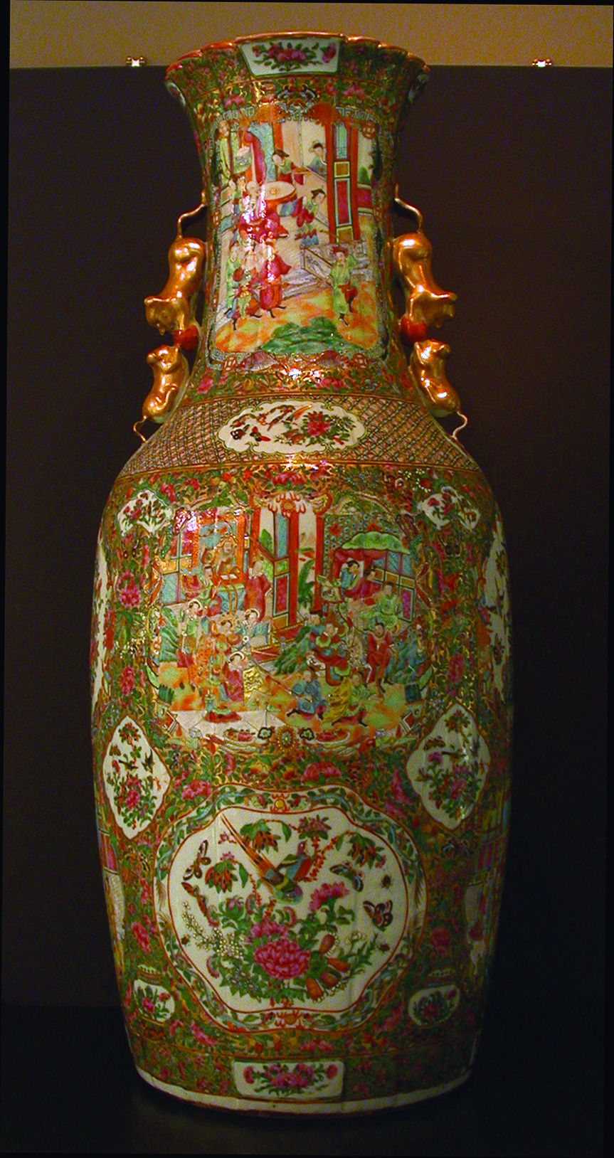 Rose Medallion Cylinder Vase