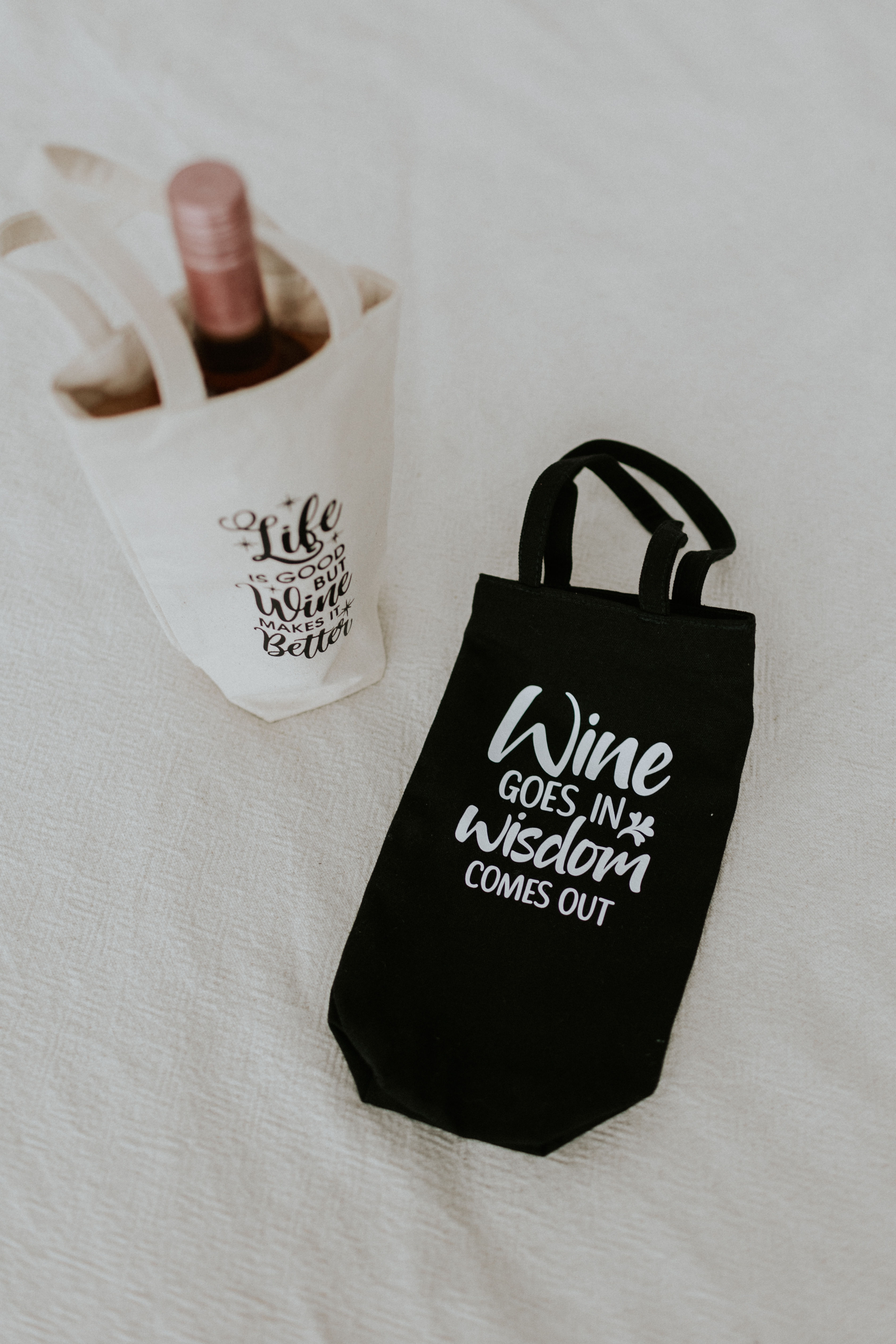 Wijnzak Wine goes in Wisdom comes out