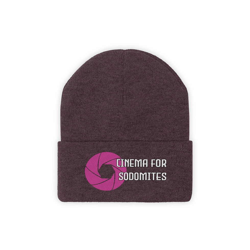 Thumbnail: Cinema for Sodomites Pink Knit Beanie