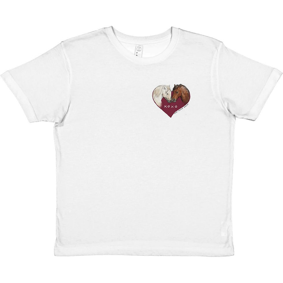 Thumbnail: For the love of ponies Premium Kids Crewneck T-shirt White