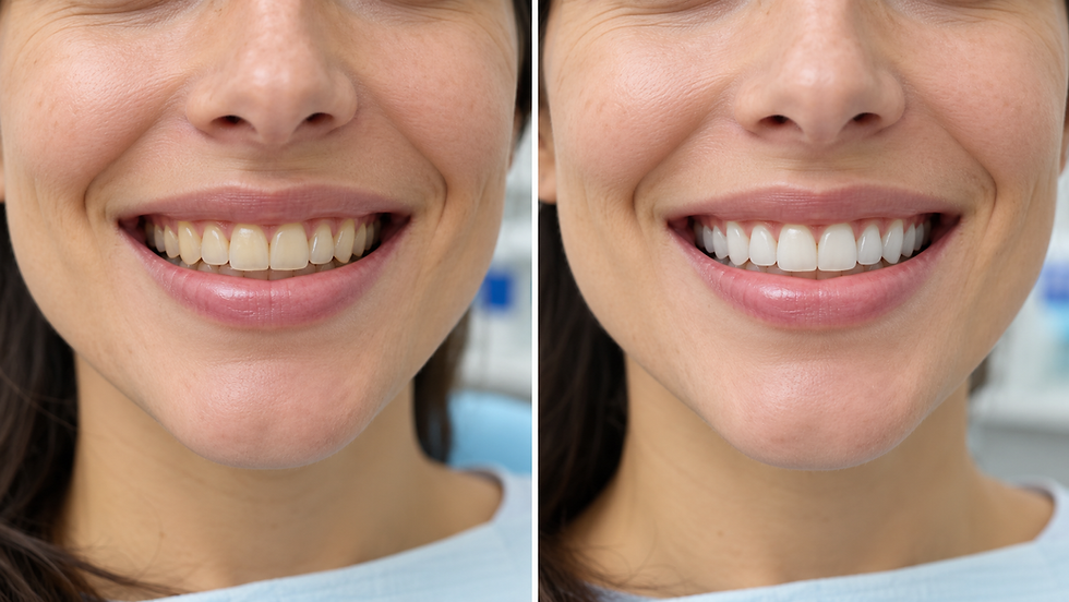 Teeth whitening before and after results
