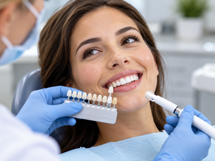 Teeth whitening at dentist
