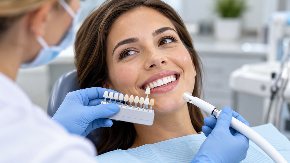 Teeth whitening at dentist