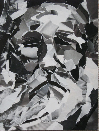 Collage in Schwarz-Weiß von altem Mannsgesicht