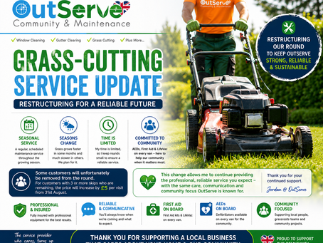 Restructuring Our Grass-Cutting Service – Keeping OutServe Reliable & Sustainable