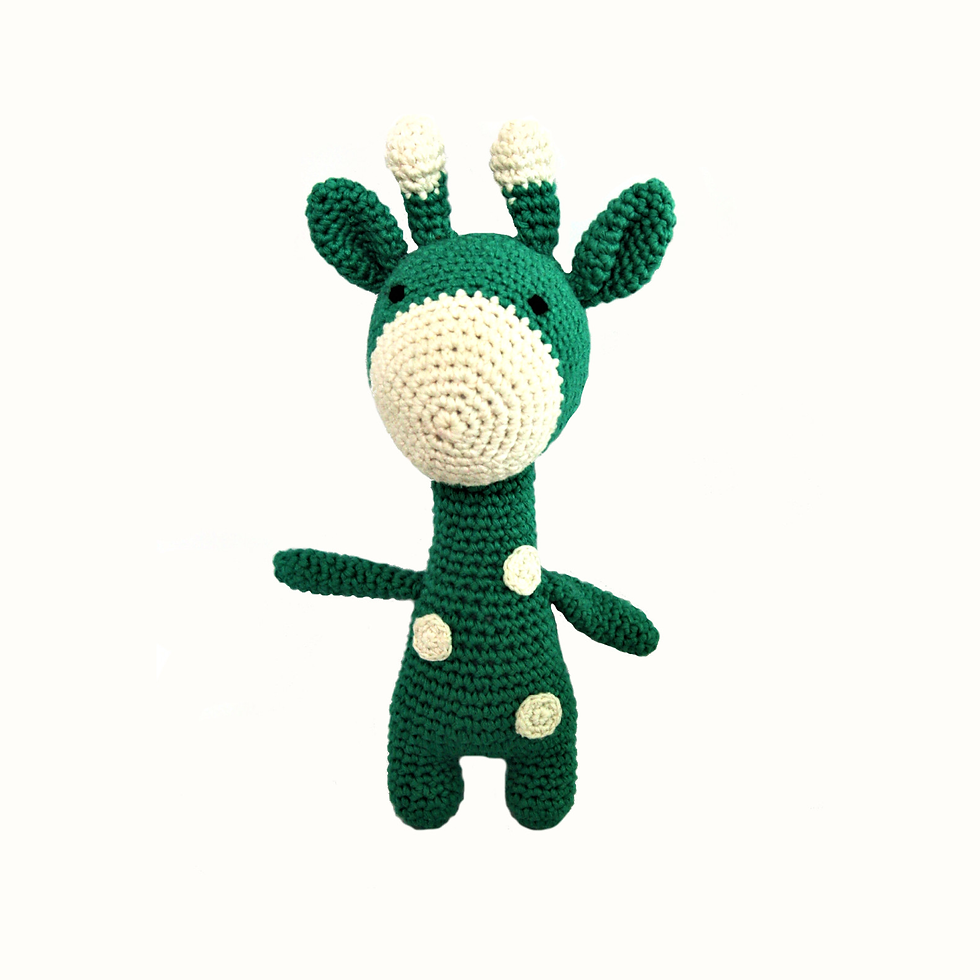Handcrafted Amigurumi Gigi - The Giraffe - Green