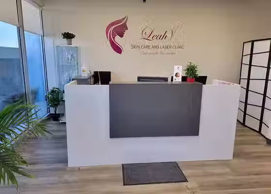 Reception area of Leah V Skin Care Clinic