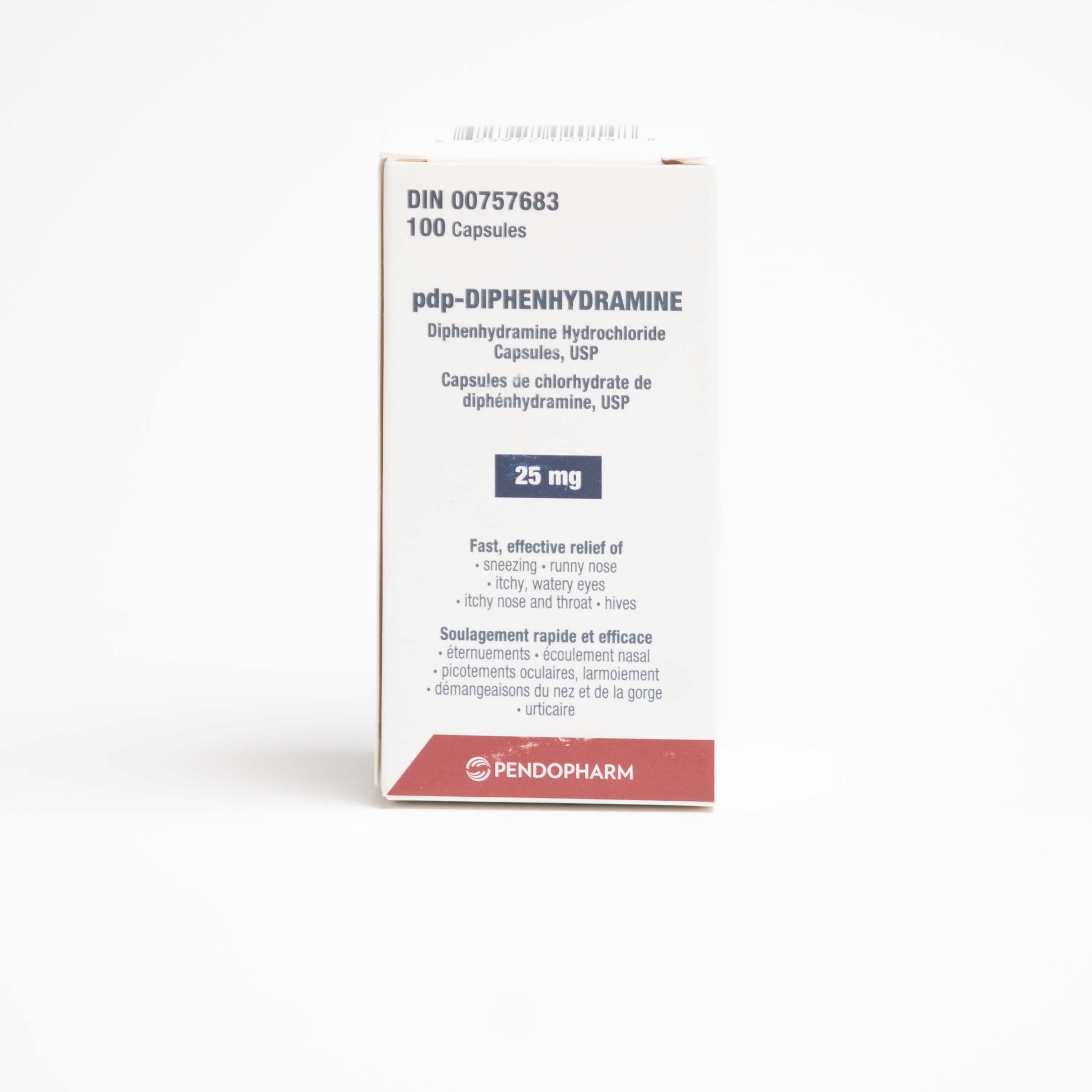 PDP DIPHENHYDRAMINE CAPS 25MG 100