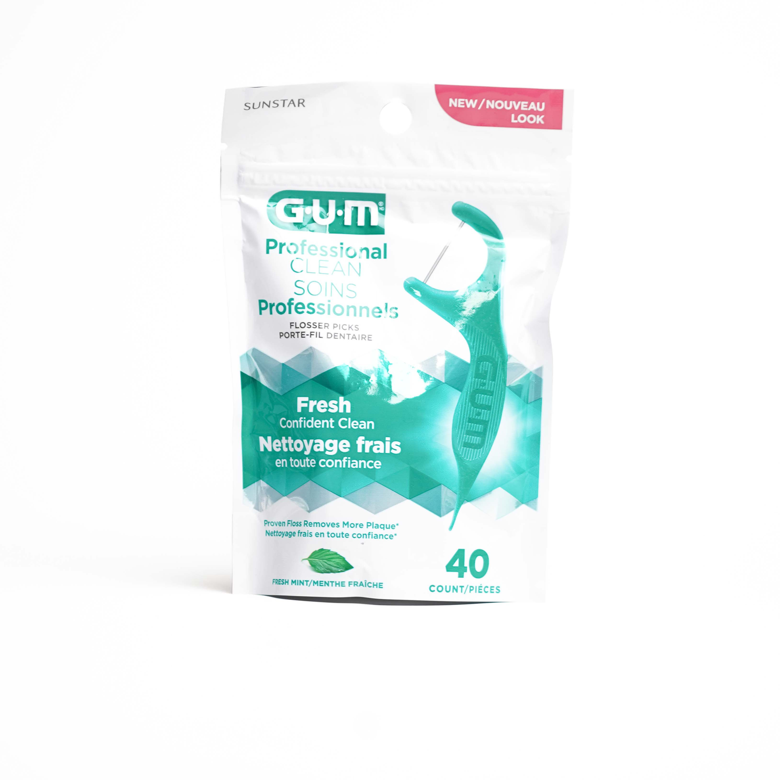 Gum Comfort Slide Flossers, Mint 40