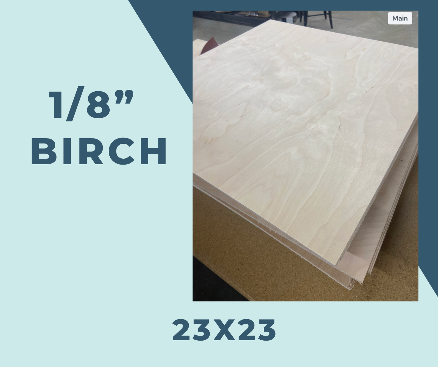 1/8” Birch (pack of 20) 23x23 Wood Blanks