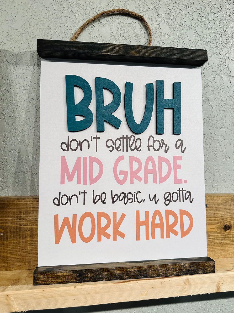 Thumbnail: Printed hip teacher wall sign (12x16) SPECIAL