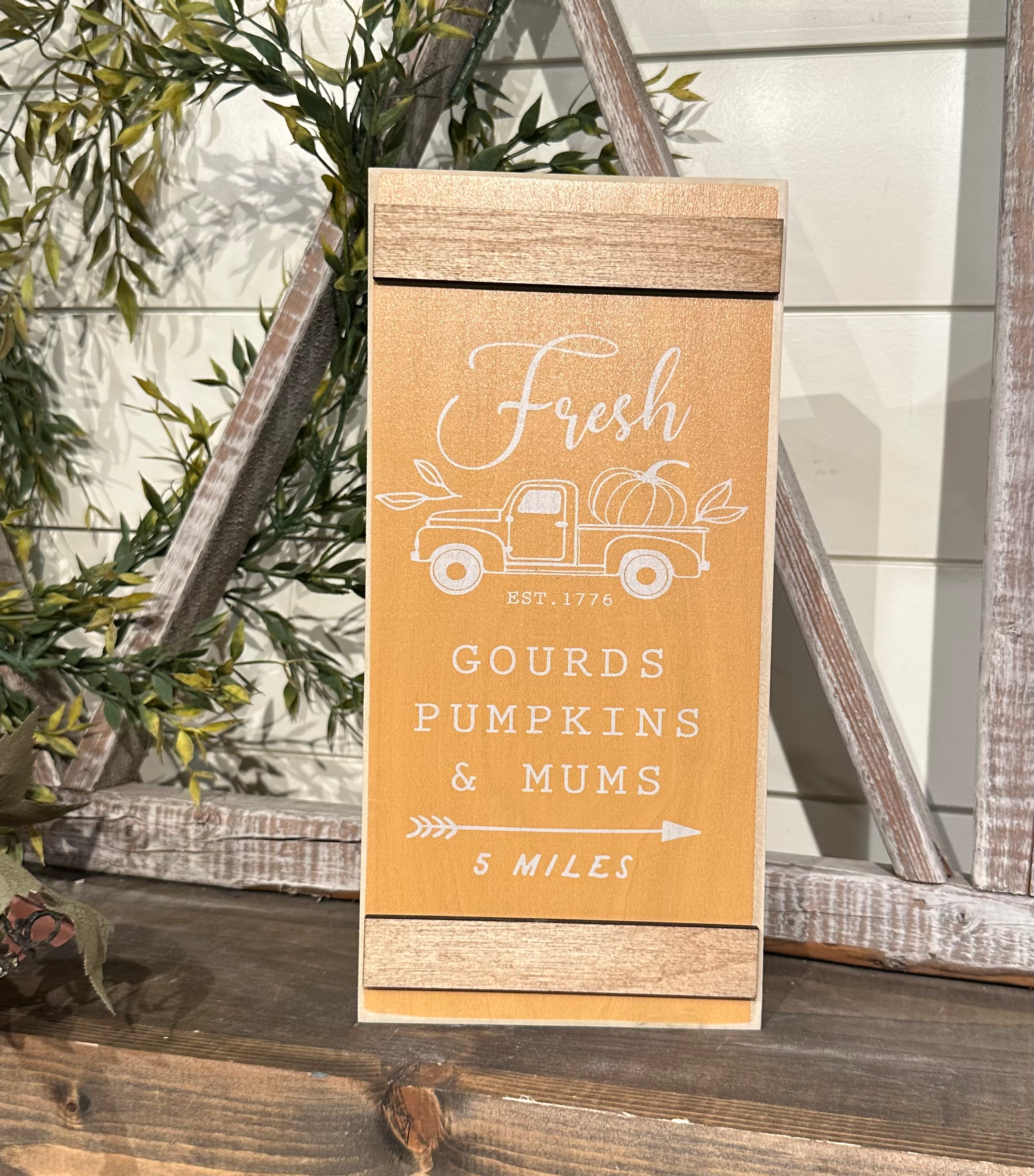 Printed Fresh Pumpkins block 11.5”