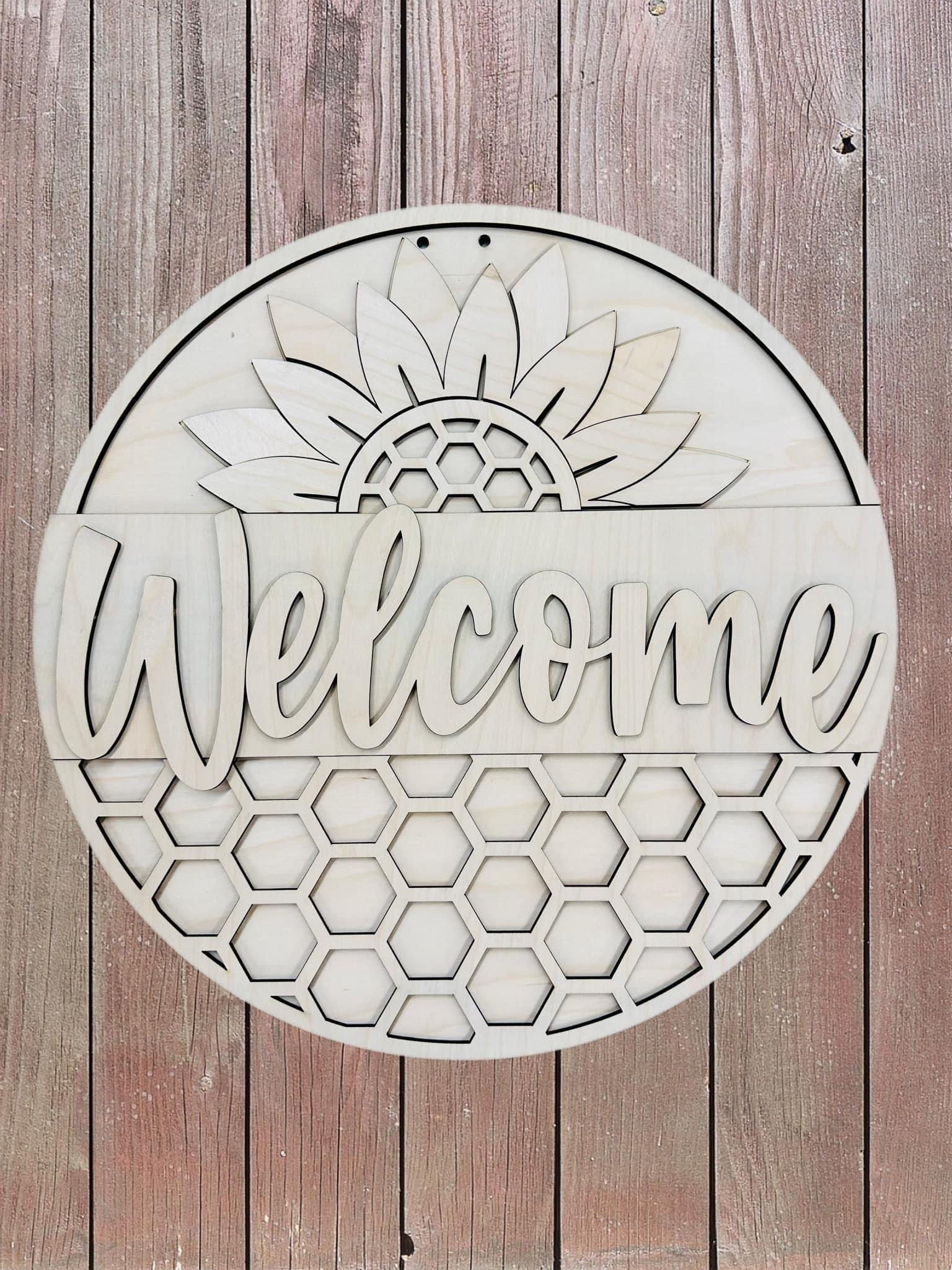 Welcome honeycomb sunflower