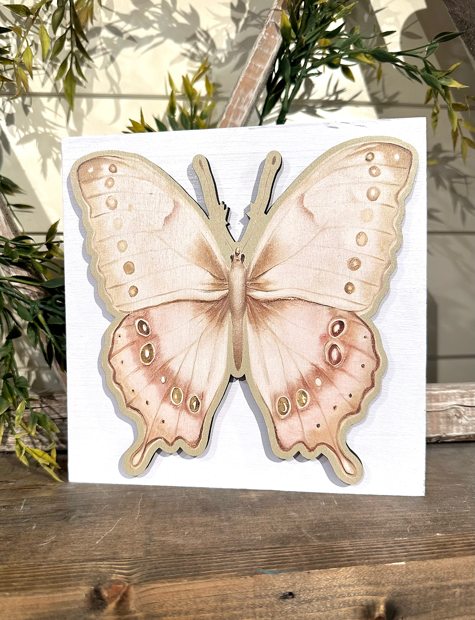 Thumbnail: PRINTED Butterfly Block 7.5”x7.5”