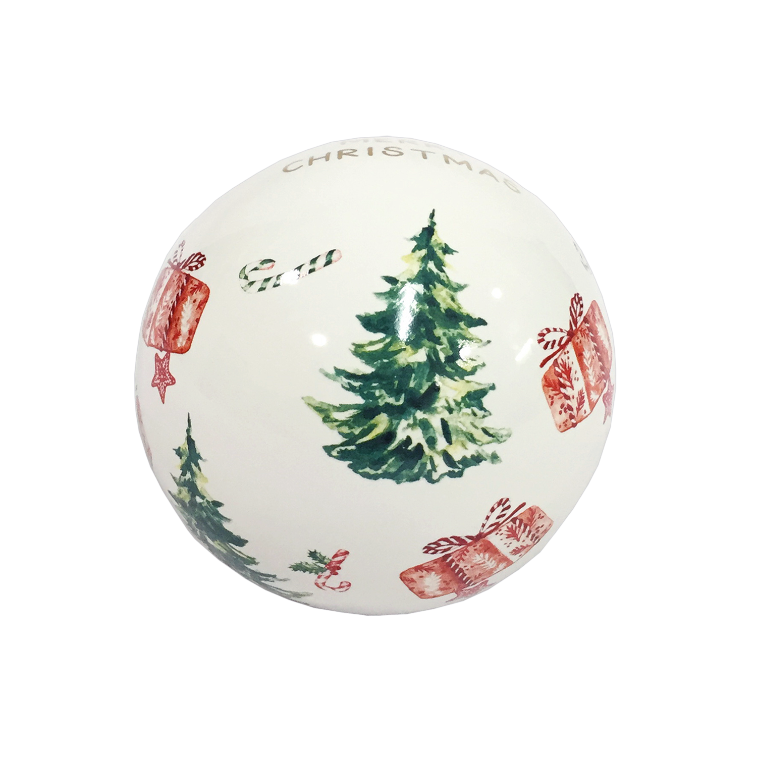 Christmas Watercolor Ceramic Ball - 6347-AE