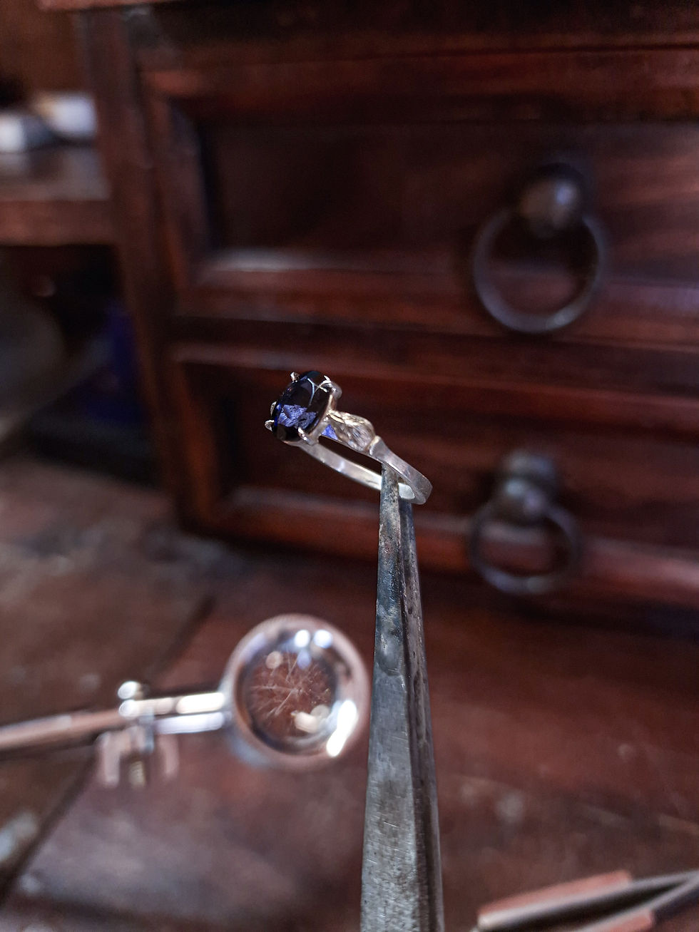 Miniature : Bague Bourgeons Iolite