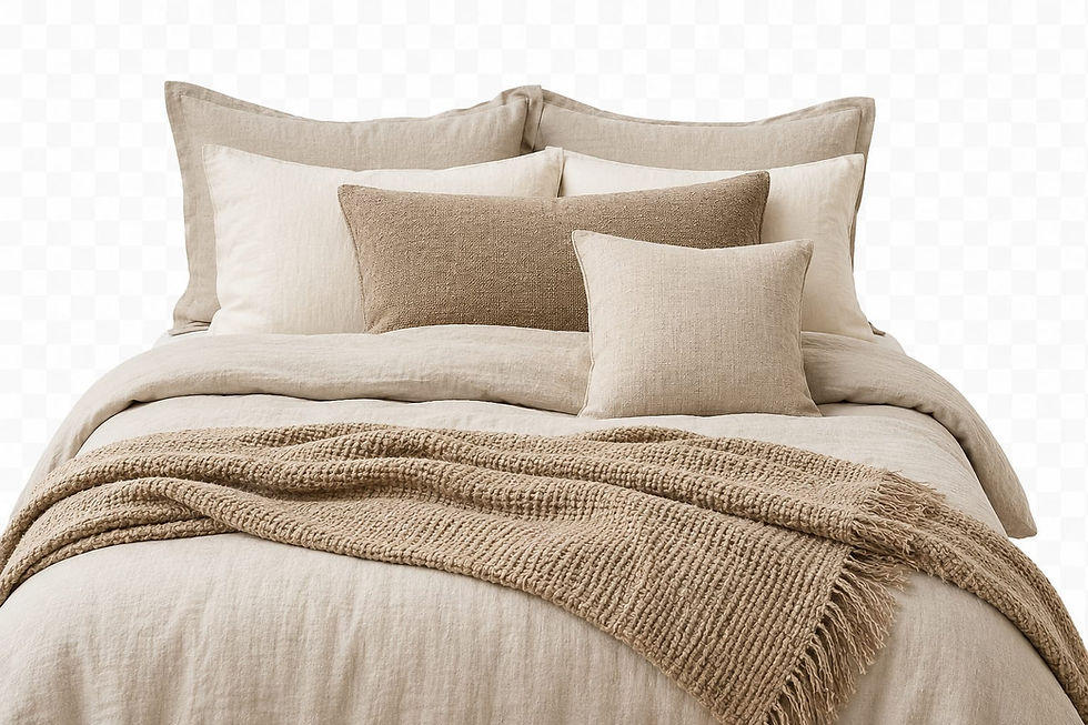 Linen Curtains & Cotton Throw