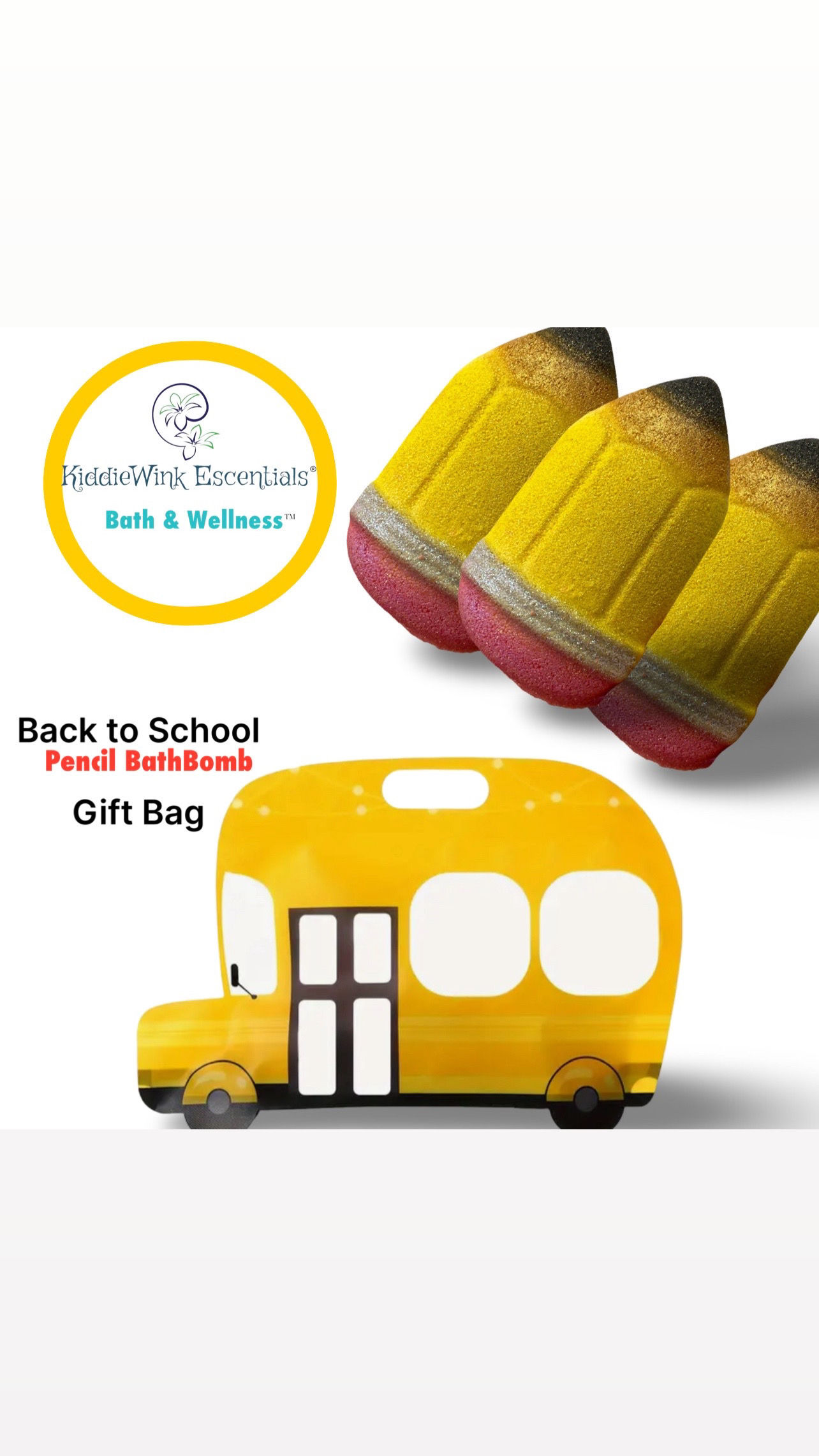 Pencil Bathbomb gift bag : 3 bathbombs