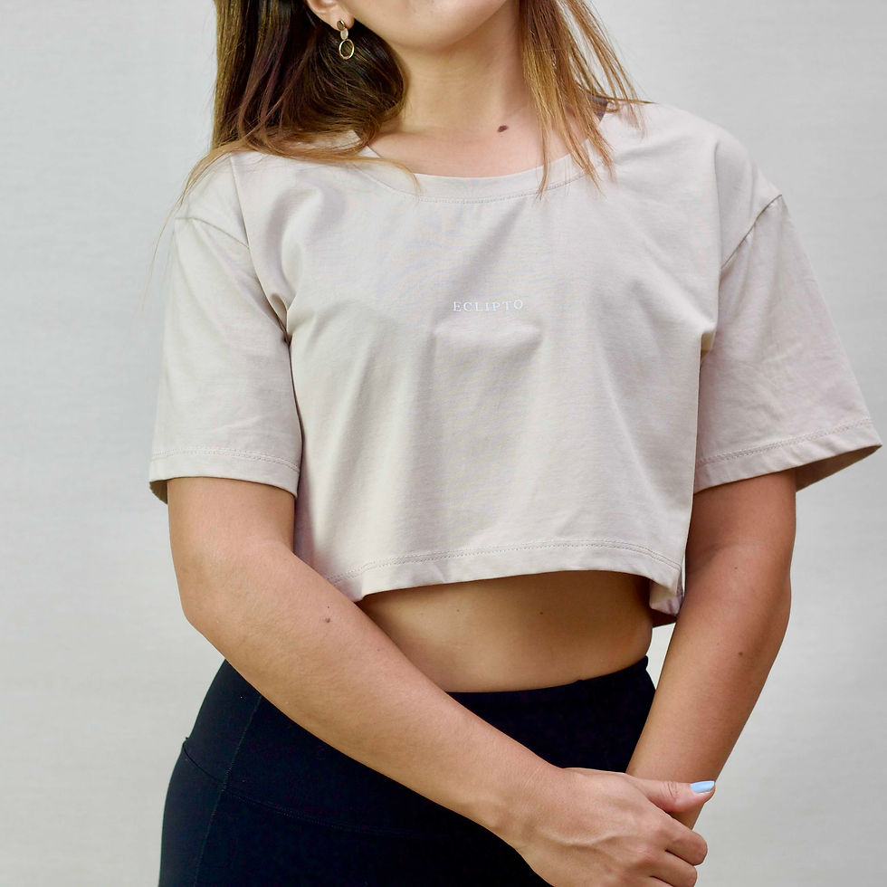 Thumbnail: Nude Basic Eclipto Shortsleeve Croptop