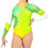 Miniature : Quick Order Mehndi Competition Leotard- Yellow Green