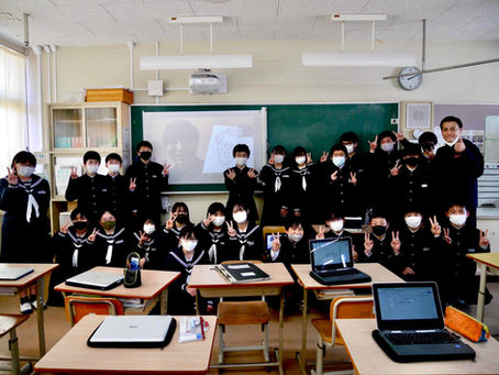 福山市立至誠中学校の一年生に向けて『夢』をテーマとしたリモート講演授業をさせて頂きました。