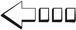 Clipart: weißer Comic-Pfeil