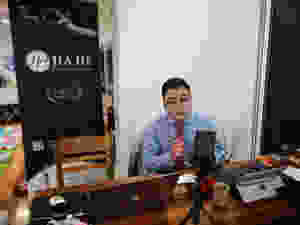 A man is on livestream
