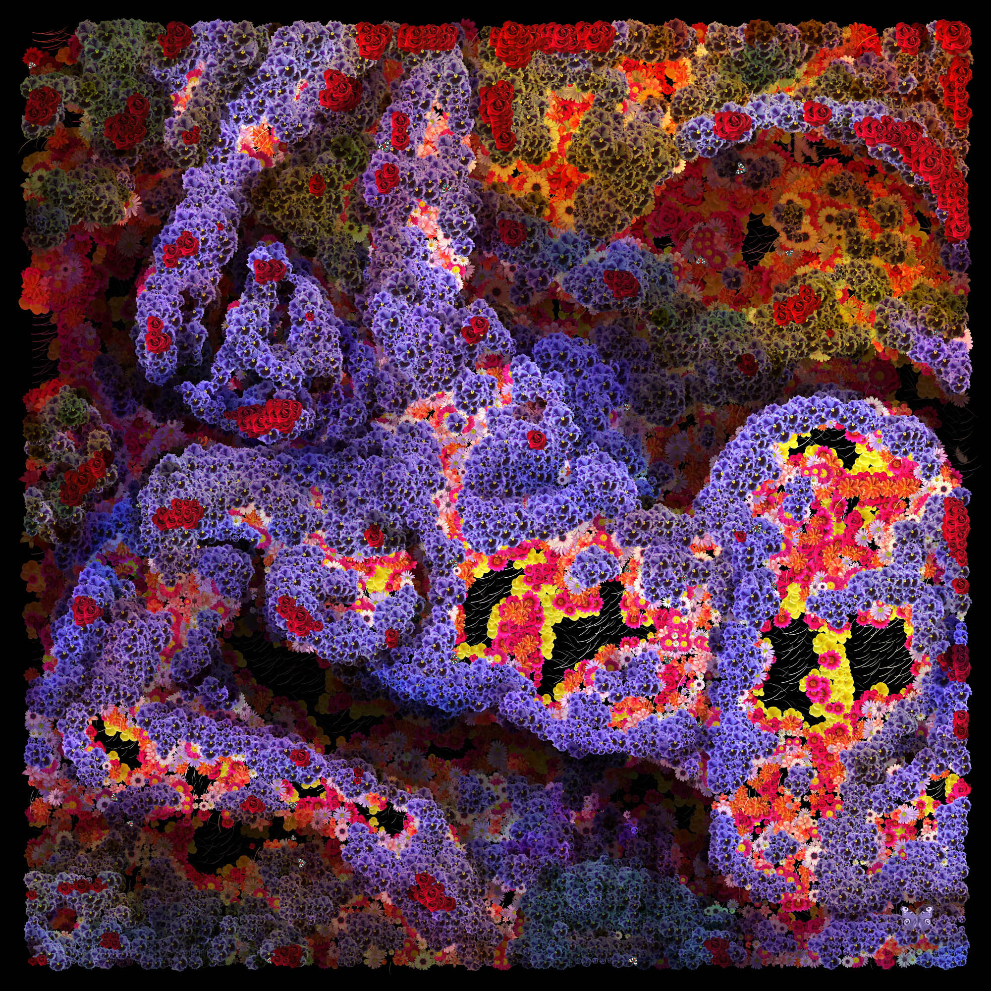 FEMME AUX PENSÉES ARDENTES 40 x 40