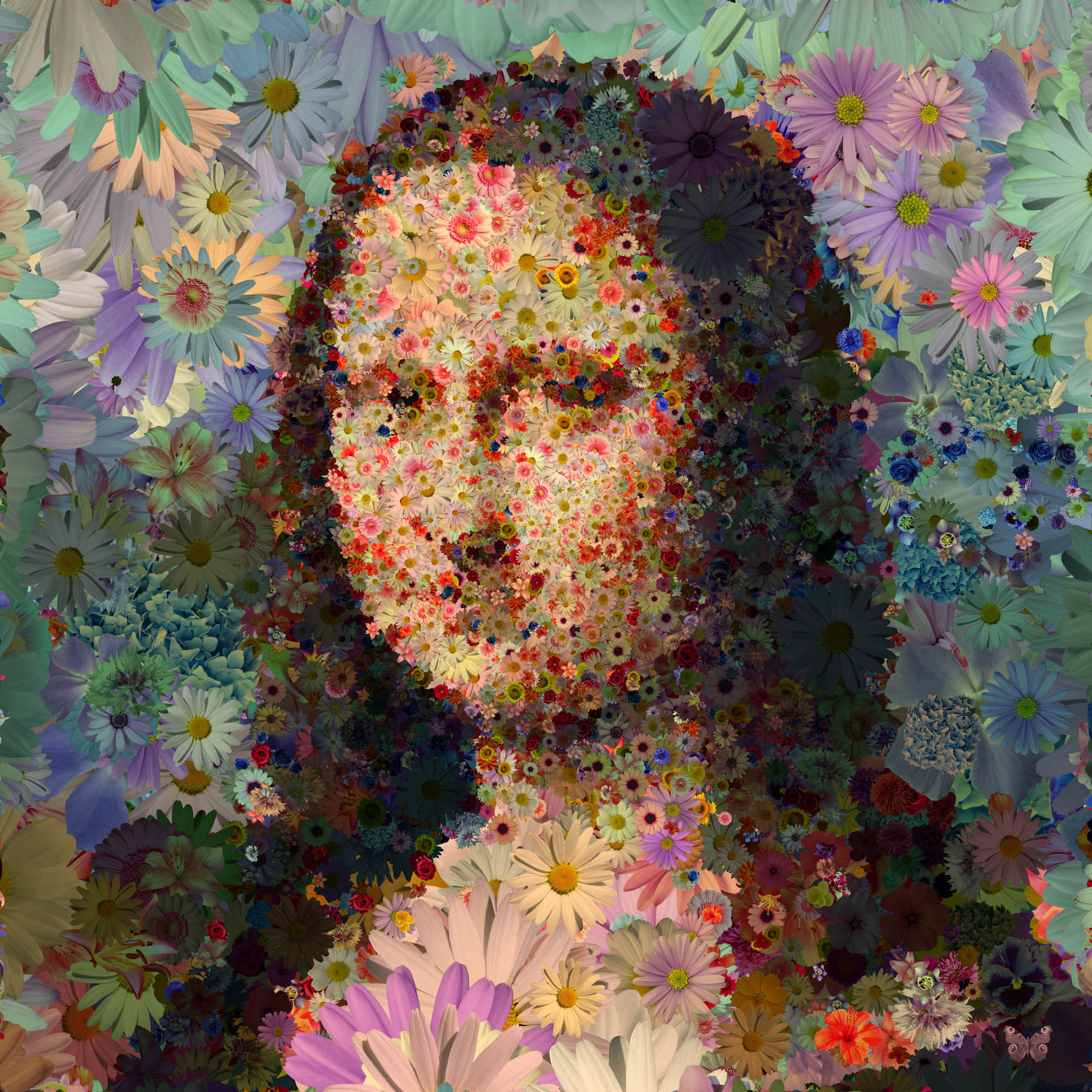 LISA AUX FLEURS 40x40