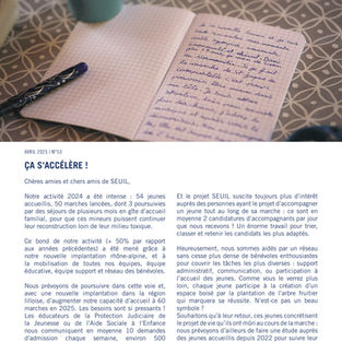 Nouvelles de SEUIL n°53 - Ça s'accélère !